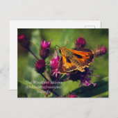 De Woodland Skipper vlinder Feestdagenkaart (Voorkant / Achterkant)