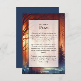 De Woodland Spell van Falling Leaves Wedding Informatiekaartje