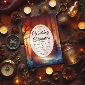 De Woodland Spell van Falling Leaves Wedding Kaart