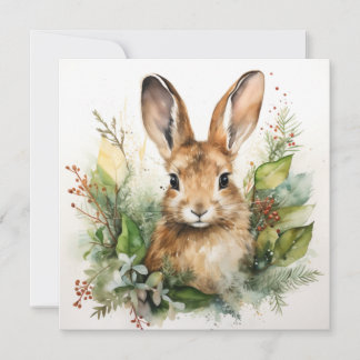 De Woodlawn Collectie: Kerst Konijn Feestdagenkaart