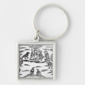 De Woody Choristers of de vogelharmonie Sleutelhanger (Voorkant)