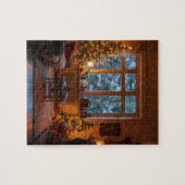 De woonkamer van Kerstmis Legpuzzel (Horizontaal)
