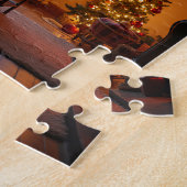 De woonkamer van Kerstmis Legpuzzel (Zijkant)