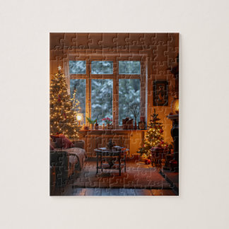 De woonkamer van Kerstmis Legpuzzel