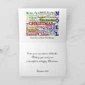 De woord-Kunst van Kerstmis - Personaliseerbare Feestdagen Kaart (Binnen)