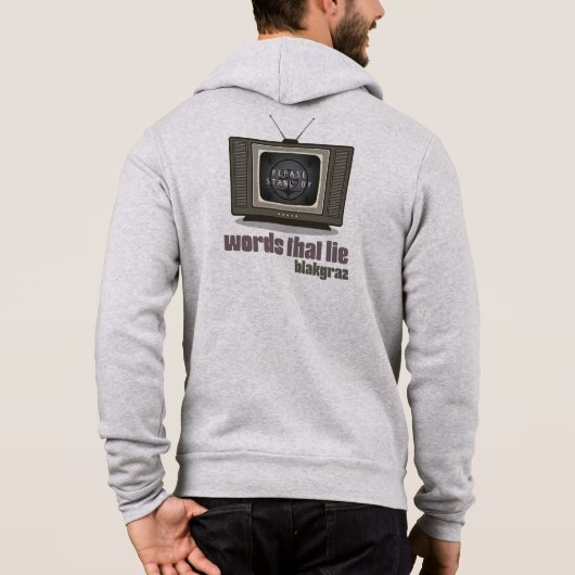 De woorden die liegen Blakgraz Mannen Hoodie (Achterkant)
