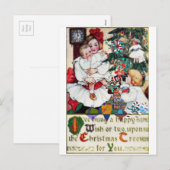 De Woorden van de Kalligrafie van Doll van de Feestdagenkaart (Voorkant / Achterkant)