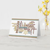 De Woorden van de Pascha en Ster Matzah Kaart (Gele Bloem)