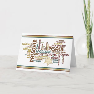 De Woorden van de Pascha en Ster Matzah Kaart