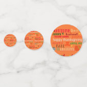 De woorden van de Thanksgiving vallen Kleuren Confetti (Voorkanten)