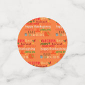 De woorden van de Thanksgiving vallen Kleuren Confetti (Kleine voorkant)