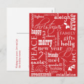 De woorden van Kerstmis Feestdagenkaart (Voorkant / Achterkant)