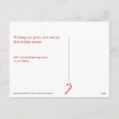 De woorden van Kerstmis Feestdagenkaart (Achterkant)