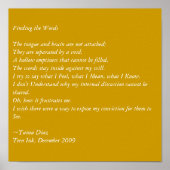 De woorden vinden poster (Voorkant)