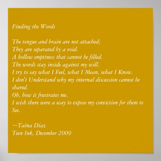 De woorden vinden poster (Voorkant)