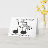 De Woordspeling van de whippet - Wenskaart Kaart (Gele Bloem)