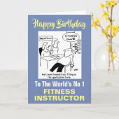 De Word Nummer 1 Fitness Instructeur Kaart (Gele Bloem)