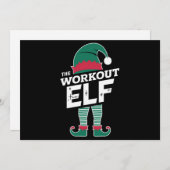 De Workout Elf Groep Matching Familie Kerst Feestdagenkaart (Voorkant / Achterkant)