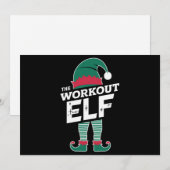 De Workout Elf Groepsmatching Familie Kerst  Feestdagenkaart (Voorkant / Achterkant)
