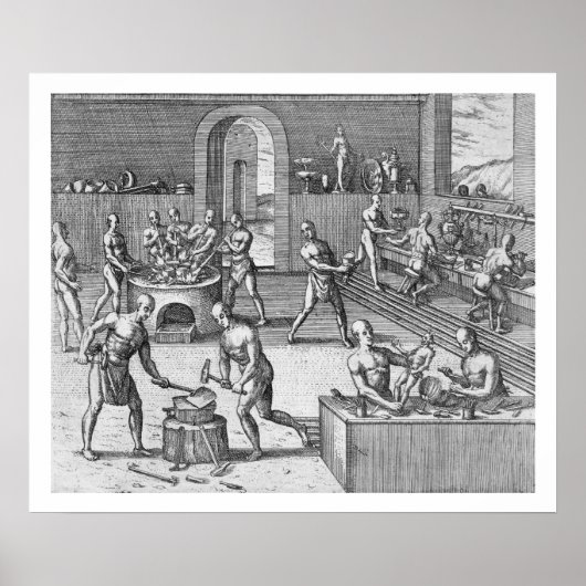 De workshop over de goudmaden van Atahualpa in Qui Poster (Voorkant)