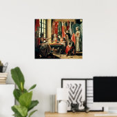 De workshop van de couturier, Arles, 1760 Poster (Thuiskantoor)