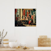 De workshop van de couturier, Arles, 1760 Poster (Keuken)