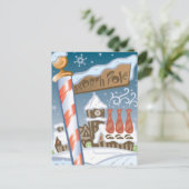 De workshop van de kerstman bij de Arctica Feestdagenkaart (Staand voorkant)