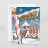 De workshop van de kerstman bij de Arctica Feestdagenkaart (Voorkant / Achterkant)