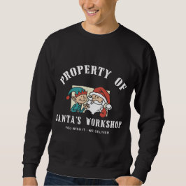 De workshop van de Kerstman over donkere Sweatshir Trui
