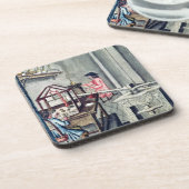 De workshop van Silversmiths, van een silversmith  Drankjes Onderzetter (Linkerzijde)