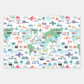 De World Little Explorer-voertuigen reizen Inpakpapier Vel (Voorkant)
