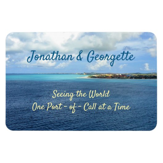 De World Stateroom Door Marker zien Magneet (Horizontaal)