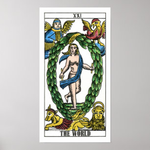 De World Tarot Kaart Poster