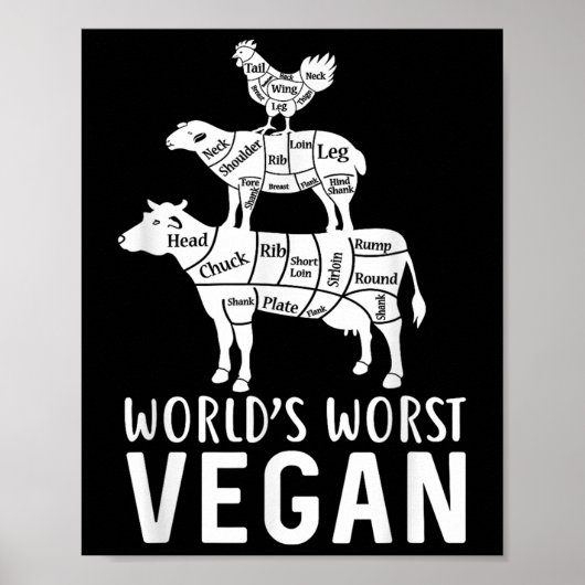 De Worlds Worst Vegan Poster (Voorkant)