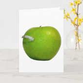 De worm in de appel kaart (Gele Bloem)