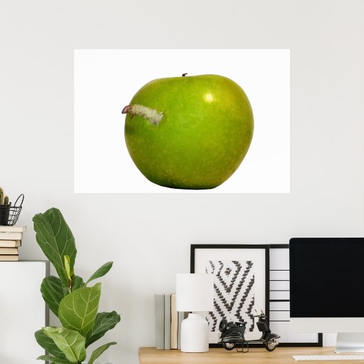 De worm in de appel poster (Thuiskantoor)
