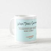 De wormzwemles koffiemok (Voorkant links)