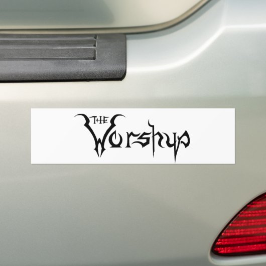 De Worship bumper sticker (Op auto)