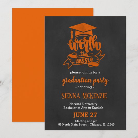 De worsteling - Sinaasappel Kaart (Voorkant / Achterkant)