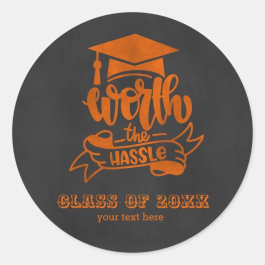 De worsteling - Sinaasappel Ronde Sticker (Voorkant)