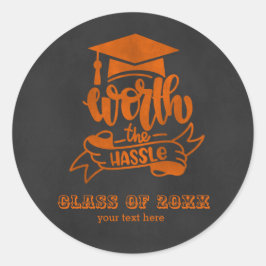 De worsteling - Sinaasappel Ronde Sticker