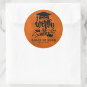 De worsteling - Sinaasappel Ronde Sticker (Tas)