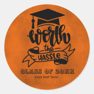 De worsteling - Sinaasappel Ronde Sticker