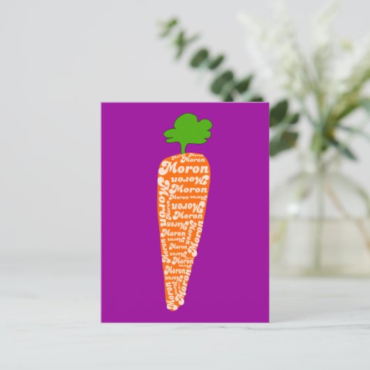 De wortel in het Welsh is Moron - Funny Languages Briefkaart (Staand voorkant)