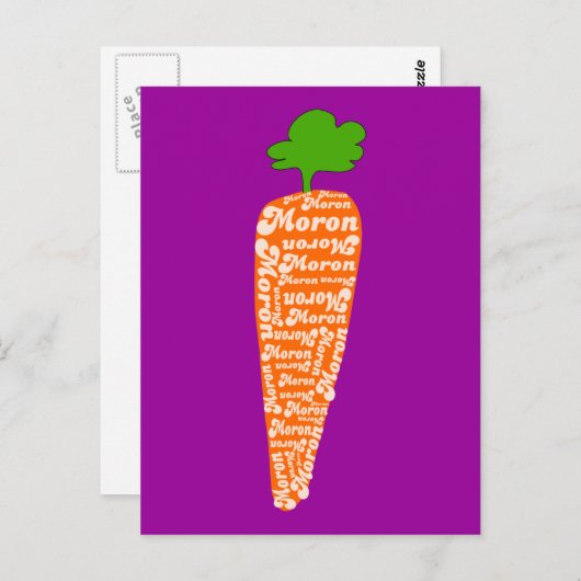 De wortel in het Welsh is Moron - Funny Languages Briefkaart (Voorkant / Achterkant)