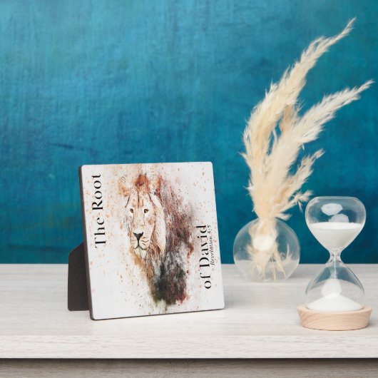 De wortel van David Revelation 5:5 Lion Art Easel Fotoplaat (Insitu)