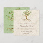 De wortels van de oerwoudboom van het huwelijk kaart (Voorkant / Achterkant)