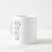 de wortels van het onderwijs zijn bittere leerkrac koffiemok (Voorkant links)