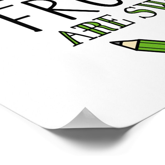 de wortels van het onderwijs zijn bittere leerkrac poster (Hoek)