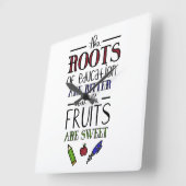 de wortels van het onderwijs zijn bittere leerkrac vierkante klok (Hoek)